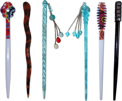 

DOLLYY Combo of Multi Color Juda Sticks Bun Stick(Multicolor)