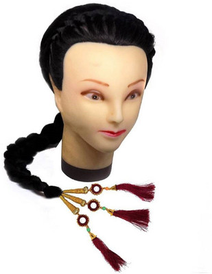 

BOXO Punjabi Giddha Used Hair Parandi, Hair Accessories For Women Braid Extension, (Maroon) 35 Gram, Pack Of 1 Hair Accessory Set(Maroon)