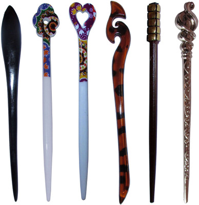 

KOOK Combo of Multi Color Juda Sticks Bun Stick(Multicolor)