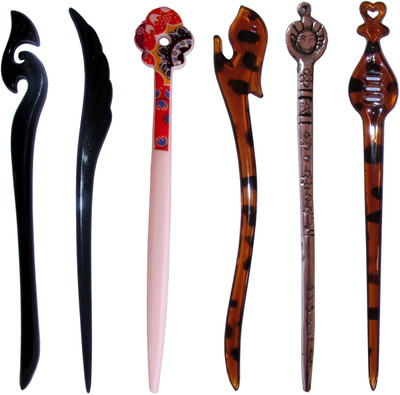 

FANANOO Combo of Multi Color Juda Sticks Bun Stick(Multicolor)