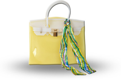 

VIOLET Hand-held Bag(Yellow, White), White;yellow