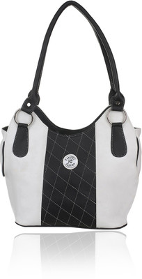 

FD Fashion Soft Luggage Shoulder Bag(White, Black), Black;white