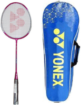 

Yonex combo of two- one 'GR 303 saina nehwal' (Pink) badminton racket and one 'sunr 1005 prm' kit bag (Color On Availability)- Badminton Kit