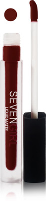 

Seven girls matte liquid lipstick cosmetics makeup fashion set of 1 color(addication brown)