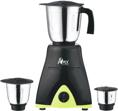 

Apex Cheers 550 W Mixer Grinder(Black & Green, 3 Jars)