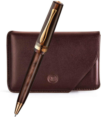 

Lapis Bard Contemporary Dark Metal Rose Gold Trims Ball Pen