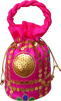 

Milan's creation TIKIPOT004PI Potli(Pink)