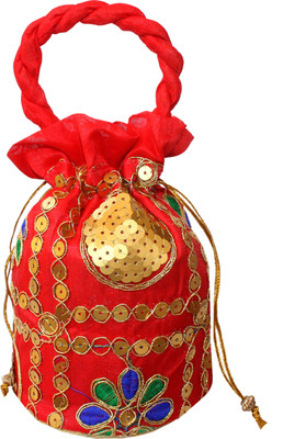 

Milan's creation TIKIPOT003R Potli(Red)
