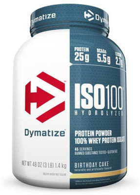 Dymatize ISO 100 Whey Protein(1.4 kg, Birthday Cake)
