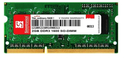 

simtronics simmtronics 2 gb ddr3 laptop- pc1600. DDR3 2 GB (Single Channel) Laptop (simmtronics 2 gb ddr3 laptop- pc1600.)(Green)