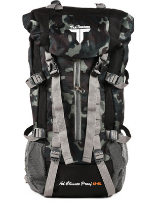 

thai tourister Army Rucksack Rucksack - 70(Green, Black), Black;green