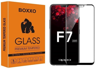 Boxxo Edge To Edge Tempered Glass for OPPO F7(Pack of 1)
