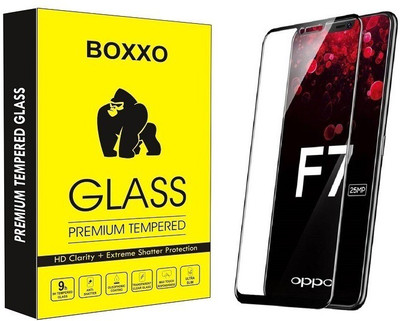 Boxxo Edge To Edge Tempered Glass for OPPO F7(Pack of 1)
