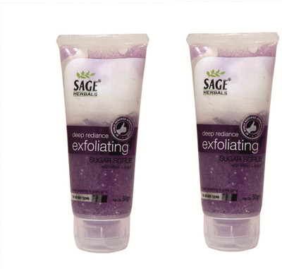 

Sage Herbals Pure Herbals Gentle deep rediance Exfoliating Sugar Face Scrub 50gm Pack Of 2 Scrub(100 g)