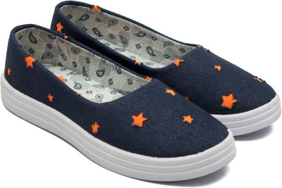 

Asian Women Casual Bellies Slip On Sneakers For Women(Navy, Orange