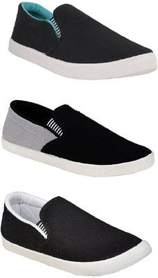 

Genial Combo Pack of 3Loafers Shoes Slip On Sneakers For Men(Multicolor