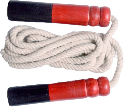 

Havick Cotton Wooden Handle Freestyle Skipping Rope(Red, Black, Pack of 1), Black;red