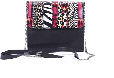 

Rysha Women Casual Black PU Sling Bag