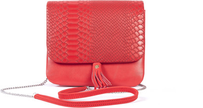

Rysha Women Casual Red PU Sling Bag