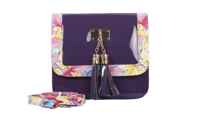 

Rysha Women Evening/Party Purple PU Sling Bag