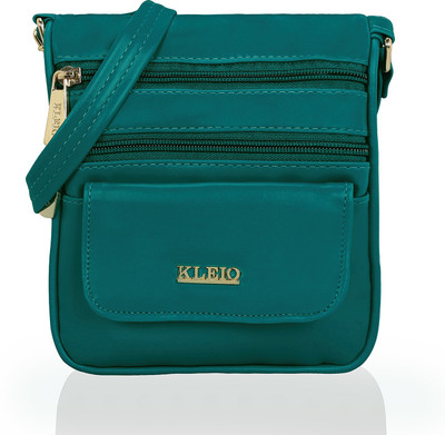 

Kleio Women Casual Green PU Sling Bag