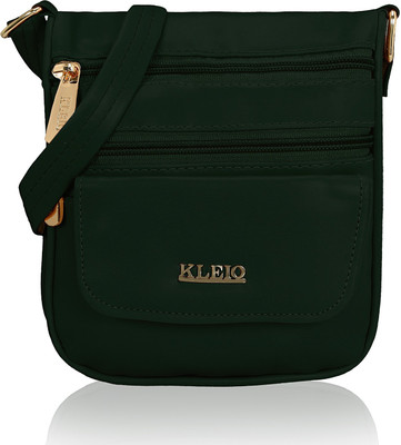 

Kleio Women Casual Black PU Sling Bag