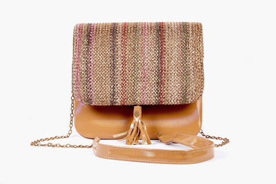 

Rysha Women Casual Brown Jute Sling Bag