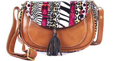 

Rysha Women Casual Brown PU Sling Bag