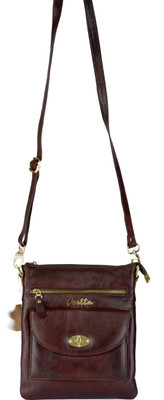 

Vestta Girls Evening/Party, Casual, Formal Brown Genuine Leather Sling Bag