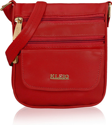 

Kleio Women Casual Red PU Sling Bag