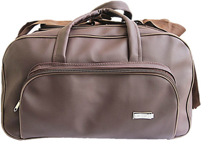 

Muccasacra Stylish Durable and Spacious Rustic Brown Trolley Duffel Bag Length 23 Inches Small Travel Bag - 12x23x12(Brown)