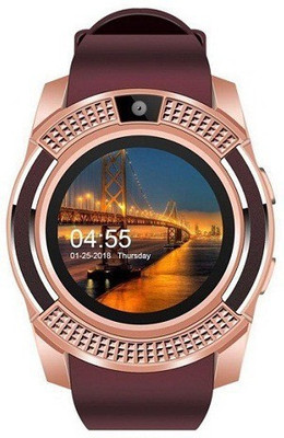 

MI-STS V8 Bluetooth Smartwatch With Sim & Tf Card Support With Apps Like Facebook And Whatsapp Touch Screen Multilanguage Android/Ios Mobile Phone Wrist Watch Phone With Activity Trackers And Fitness Band (Brown Dialar) Smartwatch(Brown Strap Free Size)