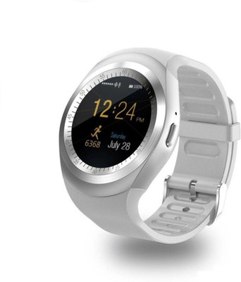 

Ruhi Round Bluetooth Smartwatch with SIM Card Slot Smartwatch (White Strap Free Size) Smartwatch(White Strap Free Size)