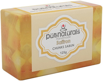 

Pure Naturals Chunks Soap Saffron - 125g-Set of 4(125 g, Pack of 4)