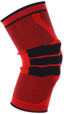 

Ragefrenzy Knee Support with Silicon gel pad Knee Support (L, Red, Black)