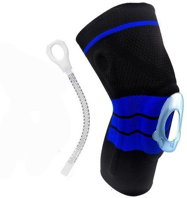 

Ragefrenzy Knee Support with Silicon gel pad Knee Support (S, Black, Blue)