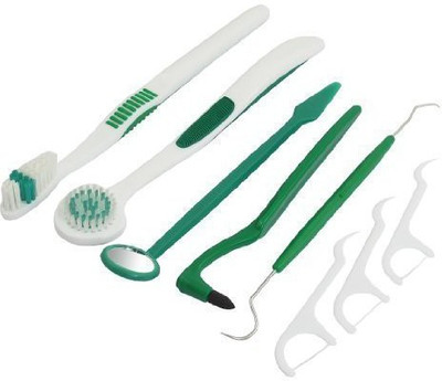 

Lemish 8 in 1 Oral Care Kit Tooth Brush Dental Toothpick Hygiene(Multi Color) Teeth Whitening Kit