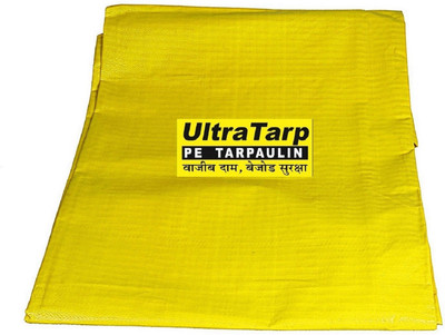 

UltraTarp Tent ( 12 ft x 15 ft) - 150 GSM YELLOW Tent - For Suitable for Medium Duty, Waterproof Tarpaulin, 100 % Pure Virgin UV Treated, Reinforced with aluminum eyelets on all sides, Premium quality tarpaulin commonly known as tirpal, tent, raincover, c