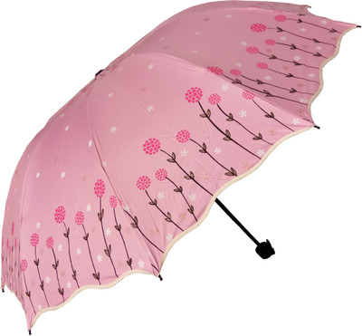 

GALLAXY San Shine Folding Girls & Women Umbrella Umbrella(Pink)