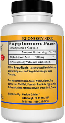 

HEALTHY ORIGINS Healthy Origins, Alpha Lipoic Acid,(150 No)
