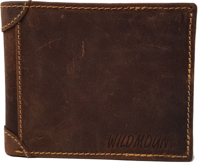 

Wildmount Men Brown Genuine Leather Wallet(8 Card Slots)