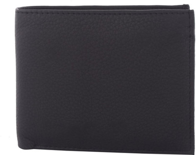 

Husamsons Men Black Genuine Leather Wallet(9 Card Slots)