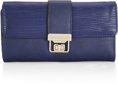 Gio Collection Women Blue Artificial Leather Wallet(6 Card Slots)
