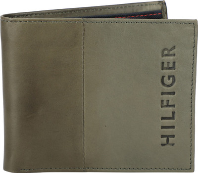 

Tommy Hilfiger Men Casual Green Artificial Leather Wallet(4 Card Slots), Black