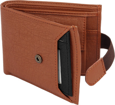 Wildedge Men Tan Artificial Leather Wallet(5 Card Slots)