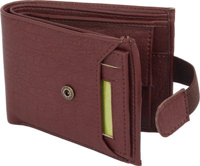 

Wildwolf Men Brown Artificial Leather Wallet(5 Card Slots), Brown with detachable card holder.