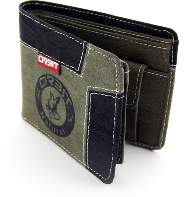 

Orbit Men Green, Black Genuine Leather Wallet(7 Card Slots), Black;green