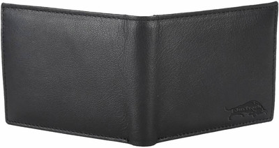 

Justrack Men Brown Genuine Leather Wallet(3 Card Slots), Black
