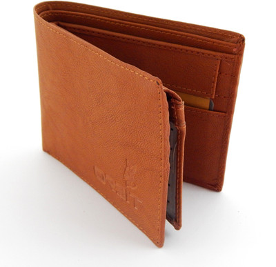 

Orbit Men Tan Genuine Leather Wallet(9 Card Slots)