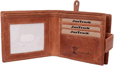 

Justrack Men Tan Genuine Leather Wallet(3 Card Slots)